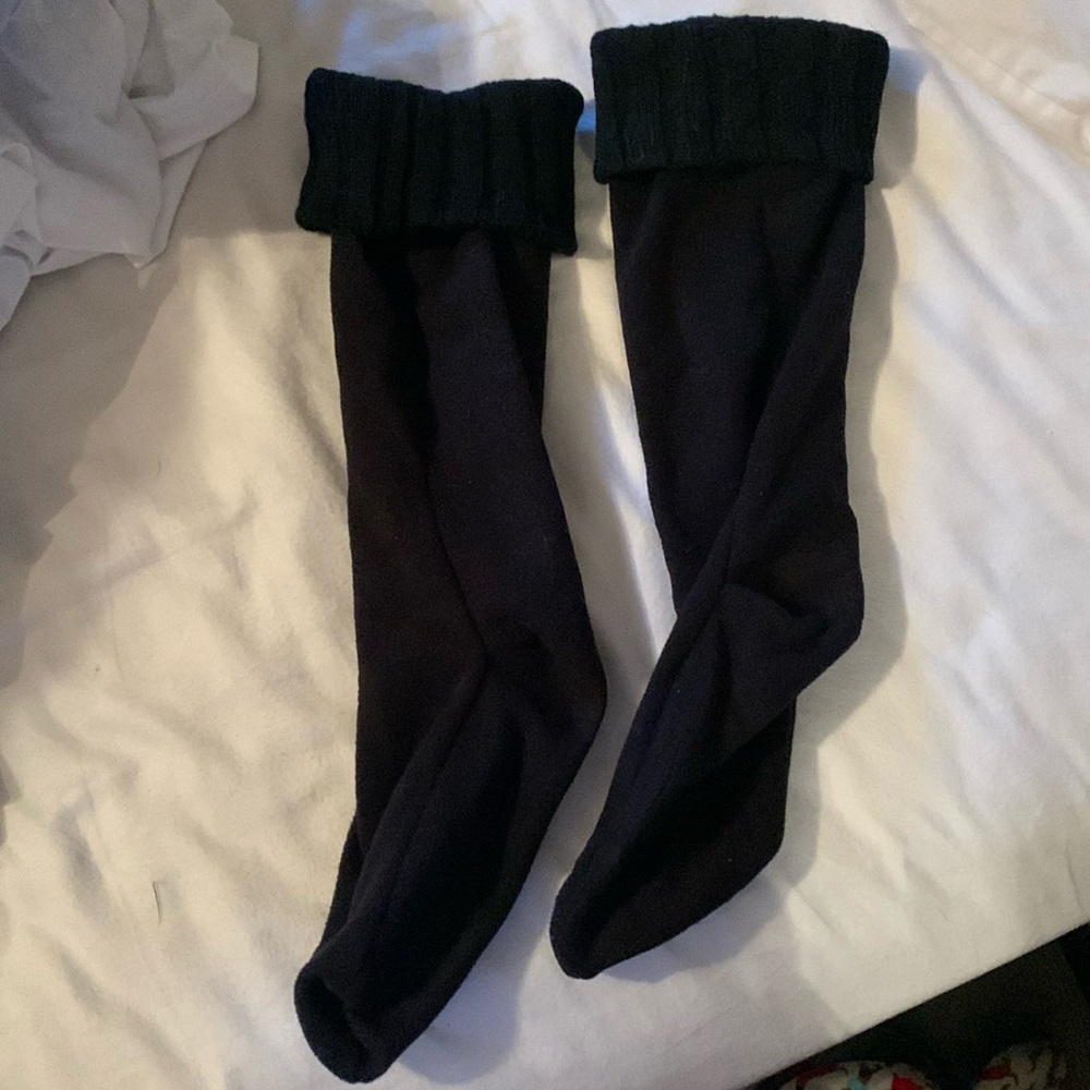 Black boot socks